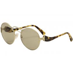 Prada Women's SPR55T SPR 55T Fashion Sunglasses - Pale Gold Silver Tortoise/Light Brown   ZVN 5J2  - Lens 57 Bridge 21 Temple 140mm