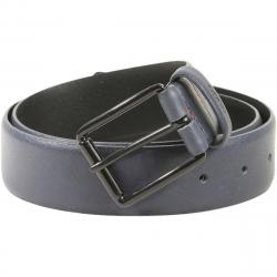 Hugo Boss Men's Guper Grainy Genuine Leather Belt - Dark Blue - 40