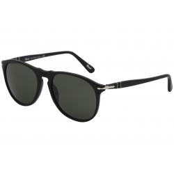 Persol Men's PO9649S PO/9649/S Fashion Pilot Sunglasses - Black/Crystal Green   95/31 - Lens 55 Bridge 18 Temple 145mm