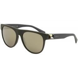 Versace Men's VE4346 VE/4346 Fashion Square Sunglasses - Dark Green/Light Brown Gold Mirror   5193/1V - Lens 57 Bridge 18 Temple 140mm