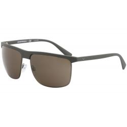 Emporio Armani Men's EA4108 EA/4108 Fashion Square Sunglasses - Matte Mud/Brown   5640/73 - Lens 60 Bridge 16 B 46 ED 68 Temple 135mm