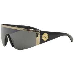 Versace Men's VE2197 VE/2197 Fashion Shield Sunglasses - Gold Black/Grey Silver Mirror   1000/6G - Lens 40 Bridge 00 Temple 130mm