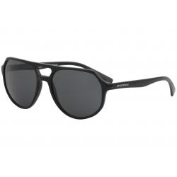 Emporio Armani Men's EA4111 EA/4111 Fashion Pilot Sunglasses - Black/Grey   5001/87 - Lens 57 Bridge 18 B 48.4 ED 63 Temple 145mm