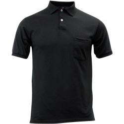 Hanes Men's Classic Fit Short Sleeve ECosmart Jersey Polo Shirt - Black - Small