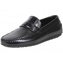 Hugo Boss Men's Dandy Embossed Loafers Shoes - Black - 8 D(M) US