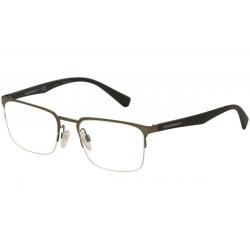 Emporio Armani Men's Eyeglasses EA1062 EA/1062 Half Rim Optical Frame - Matte Gunmetal   3010 - Lens 53 Bridge 19 Temple 140mm