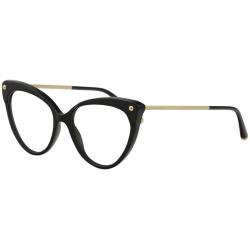 Dolce & Gabbana Women's Eyeglasses D&G DG3291 DG/3291 Full Rim Optical Frame - Black/Gold   501 - Lens 54 Bridge 17 B 45 ED 59.6 Temple 140mm
