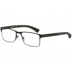 Emporio Armani Men's Eyeglasses EA1047 EA/1047 Full Rim Optical Frame - Brown Rubber Matte Gunmetal   3156 - Lens 55 Bridge 17 Temple 140mm