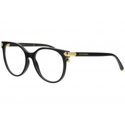 Dolce & Gabbana Women's Eyeglasses D&G DG5032 DG/5032 Full Rim Optical Frame - Black/Gold   501 - Lens 53 Bridge 17 B 48.3 ED 57.1 Temple 140mm