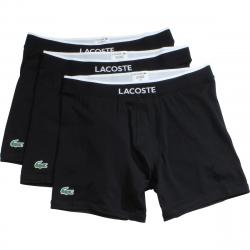 Lacoste Men's 3 Pc Colours Stretch Boxer Briefs Underwear - Black - Small