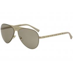 Versace Men's VE2189 VE/2189 Fashion Pilot Sunglasses - Brushed Pale Gold/Light Brown   1339/3 - Lens 59 Bridge 14 B 51.4 ED 65.3 Temple 140mm