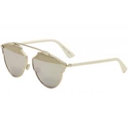 Christian Dior Women's So Real Stud S Fashion Sunglasses - Palladium/White/Grey/Silver Mirror   85L/DC - Lens 59 Bridge 13 Temple 140mm