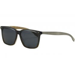 Hugo Boss Men's 0883S 0883/S Square Sunglasses - Navy Brown/Blue Crystal   0R7/9A  - Lens 56 Bridge 15 Temple 145mm