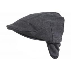 Dorfman Pacific Men's Earflap Fold Ivy Cap Hat - Charcoal - Small/Medium