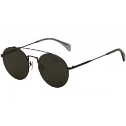 Tommy Hilfiger Women's TH1455S TH1455/S Round Sunglasses - Shiny Black/Brown Gray   006/NR  - Lens 53 Bridge 22 Temple 145mm