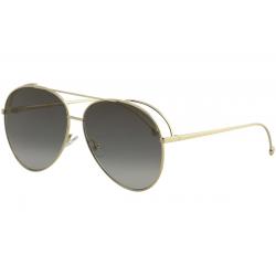 Fendi Women's FF0286/S FF/0286/S Fashion Pilot Sunglasses - Gold   J5G/FQ - Large