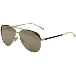 Hugo Boss Men's 0782S 0782/S Pilot Sunglasses - Palladium Havana Black/Silver Mirror   S8J/SS - Lens 60 Bridge 13 Temple 140mm