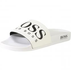 Hugo Boss Men's Solar Slides Sandals Shoes - White - 9 D(M) US