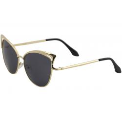 Yaaas! Women's 8041 Fashion Cateye Sunglasses - Gold/Grey Gradient   D - Lens 61 Bride 15 Temple 140mm
