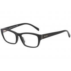 Prada Women's Eyeglasses VPR18O VPR/18O Full Rim Optical Frame - Glossy Black   1AB/1O1 - Medium Fit