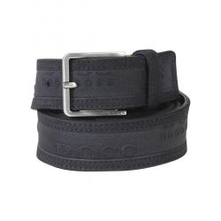 Hugo Boss Men's Thery Genuine Suede Leather Belt - Charcoal - 38