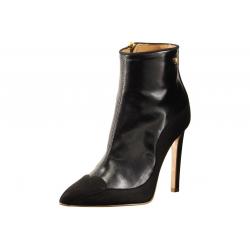 Love Moschino Women's Heart Toe Ankle Boots Shoes - Black/Black Suede - 10 B(M) US/40 M EU