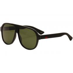 Gucci Men's GG0009S GG/0009/S Retro Fashion Aviator Sunglasses - Black/Grey   001 - Lens 59 Bridge 11 Temple 145mm