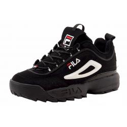 Fila Men's Disruptor II Athletic Walking Sneakers Shoes - Black/White/Red - 8.5 D(M) US