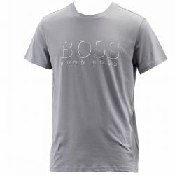 Hugo Boss Men's Cotton Logo Short Sleeve T Shirt - Grey - Small