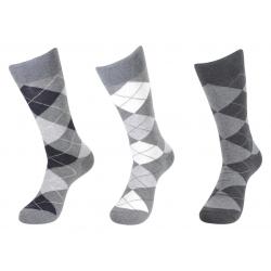 Polo Ralph Lauren Men's 3 Pair Argyle Dress Socks - Grey - 10 13 Fits 6 12.5