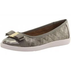Soft Style By Hush Puppies Women's Faeth Quilted Ballet Flats Shoes - Pewter - 10 B(M) US