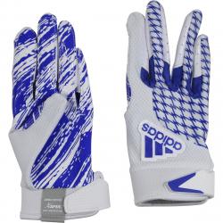 Adidas Boy's Youth adiFAST 2.0 Padded Football Gloves - White/Royal - Small