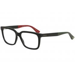 Gucci Men's Eyeglasses GG0160O GG/0160/O Full Rim Optical Frame - Black/Red/Green   007 - Lens 55 Bridge 17 Temple 145mm