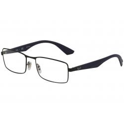 Ray Ban Men's Eyeglasses RX6332 RX/6332 Rayban Full Rim Optical Frame - Matte Black/Blue   2503 - Lens 55 Bridge 18 Temple 145mm