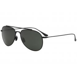 Vuarnet Men's Swing Pilot VL1627 VL/1627 Titanium Fashion Sunglasses - Matte Black/Polarized Grey   0001 - Lens 59 Bridge 16 Temple 145mm
