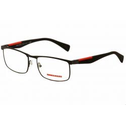 Prada Linea Rossa Men's Eyeglasses VPS 54F 54/F Full Rim Optical Frame - Black Rubber   DG0 1O1 - Lens 55 Bridge 17 Temple 140mm