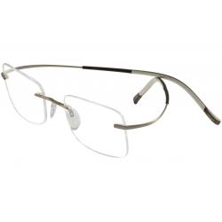 Silhouette Eyeglasses Titan Minimal Art Icon Chassis 7581 Rimless Optical Frame - Vanilla Brown Sandstone   6051 - Bridge 17 Temple 140mm