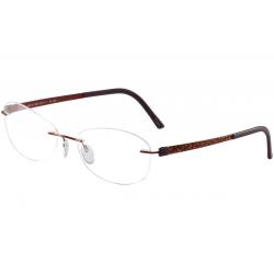 Silhouette Eyeglasses Titan Accent Flora Edition Chassis 4548 Optical Frame - Red - Bridge 17 Temple 130mm