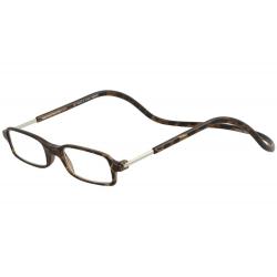 Clic Reader Eyeglasses Full Rim Magnetic Reading Glasses - Brown - Strength: +2.50