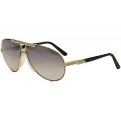 Cazal Legends Men's 909 Fashion Aviator Sunglasses - Gold Silver Black/Grey Gradient   96 - Lens 70 Bridge 12 Temple 135mm