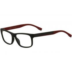 Hugo Boss Men's Eyeglasses 0643 Full Rim Optical Frame - Matte Black/Red/Carbon Fiber   HXA  - Lens 56 Bridge 16 Temple 145mm