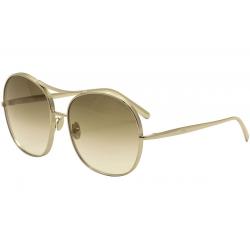 Chloe Women's CE128S CE/128/S Fashion Sunglasses - Gold/Khaki Gradient   750 - Lens 61 Bridge 17 Temple 135mm