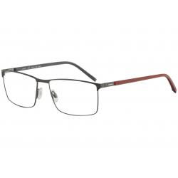 Morel Men's Eyeglasses Lightec 8244L 8244/L Full Rim Optical Frame - Dark Grey/Red   GR022 - Lens 56 Bridge 16 Temple 145mm