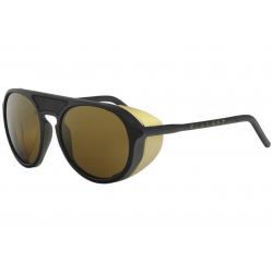 Vuarnet Ice Men's VL1709 VL/1709 Fashion Round Sunglasses - Black/Pure Brown Bronze Mirror   0007 - Lens 51 Bridge 18 Temple 128mm