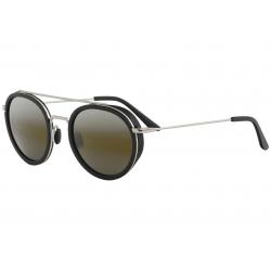 Vuarnet Men's Edge Round VL1613 VL/1613 Stainless Steel Sunglasses - Black - Lens 52 Bridge 21 Temple 145mm