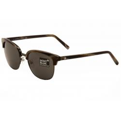 Mont Blanc Men's MB515S MB515/S Clubmaster Sunglasses - Brown - Lens 53 Bridge 19 Temple 145mm