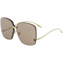 Gucci Women's GG0352S GG/0352/S Fashion Square Sunglasses - Gold/Brown   002 - Lens 99 Bridge 0 Temple 145mm