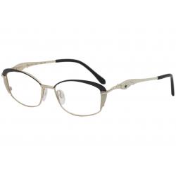 Diva Women's Eyeglasses 5477 Full Rim Optical Frame - Black/Ivory/Gold Fade   900 - Lens 52 Bridge 17 Temple 128mm