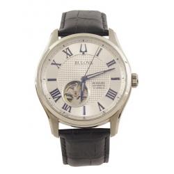 Bulova Men s Classic Wilton 96A206 Silver Blue Leather Analog Watch