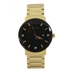 Bulova Men s Modern 97D116 Gold Black Analog Watch